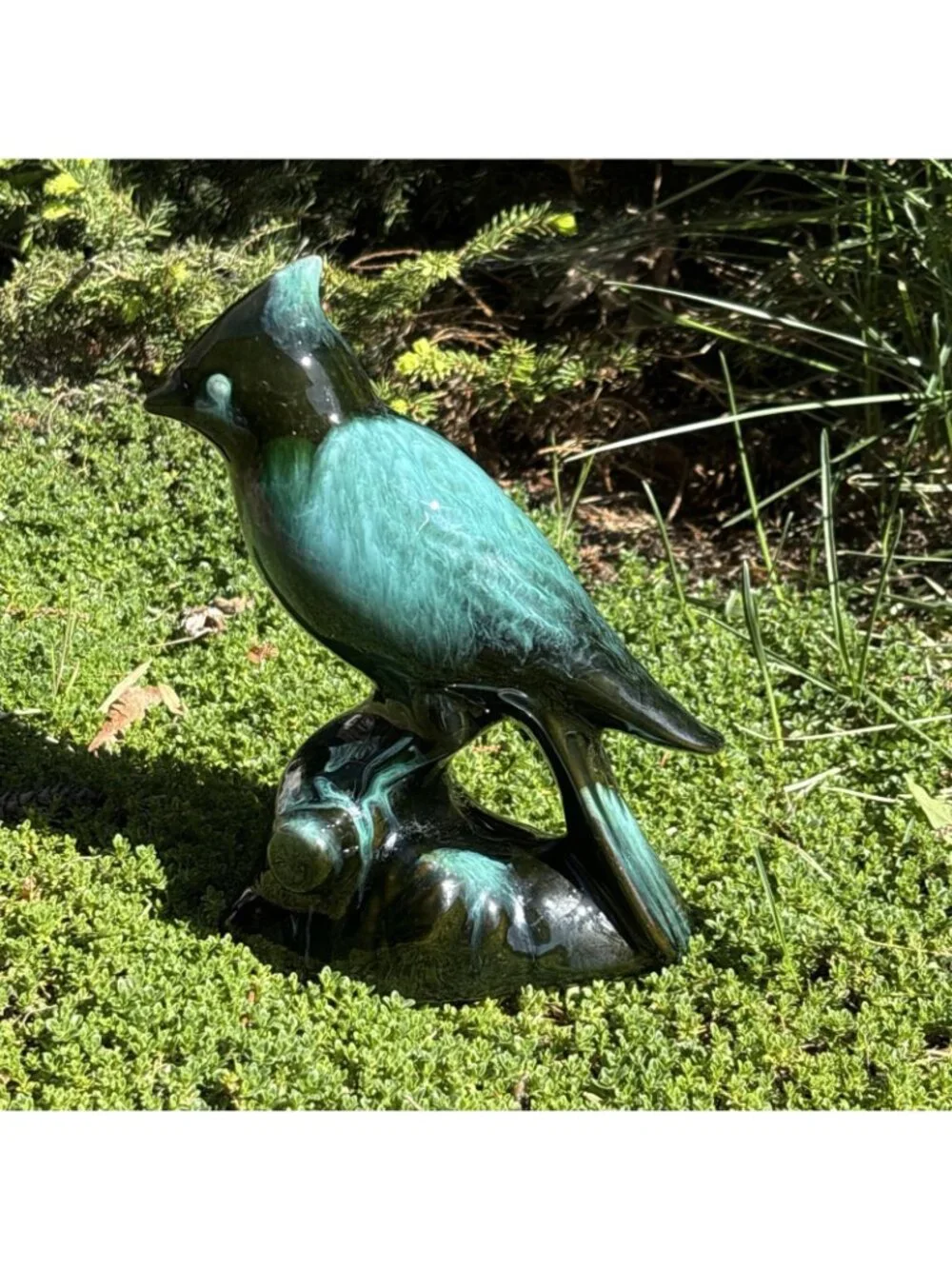 Vtg Blue Mountain Pottery Cardinal Bird Figurine MCM Drip Glazed Ceramic Canada - Picture 2 of 7